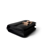 Hermes Handbag Black Constance 18 Black Epsom Rose Gold Plated B Stamp - Redeluxe