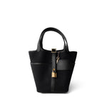Hermes Handbag Black Hermès Picotin Cargo 18 Black Swift and Toile Canvas Gold Hardware B Stamp - Redeluxe