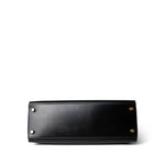 Hermes Handbag Black Kelly 32 Black Box Calfskin Gold Plated A Square Stamp - Redeluxe