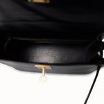 Hermes Handbag Black Kelly Sellier 28 Box Calfskin Gold Plated Hardware M Circle Stamp - Redeluxe