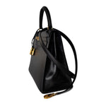 Hermes Handbag Black Kelly Sellier 28 Box Calfskin Gold Plated Hardware M Circle Stamp - Redeluxe
