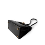 Hermes Handbag Black Mini Kelly Sellier 20 Black Box Calfskin Gold Plated P Circle Stamp - Redeluxe