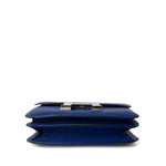 Hermes Handbag Blue / Constance Constance 18 7T Bleu Electrique Chèvre Leather Palladium Plated U Stamp - Redeluxe