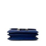 Hermes Handbag Blue / Constance Constance 18 7T Bleu Electrique Chèvre Leather Palladium Plated U Stamp - Redeluxe