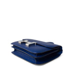 Hermes Handbag Blue / Constance Constance 18 7T Bleu Electrique Chèvre Leather Palladium Plated U Stamp - Redeluxe