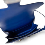 Hermes Handbag Blue / Constance Constance 18 7T Bleu Electrique Chèvre Leather Palladium Plated U Stamp - Redeluxe