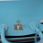 Hermes Handbag Blue Hermes Birkin 30 Blue Jean Veau Epsom Leather Palladium Hardware G Square Stamp - Redeluxe