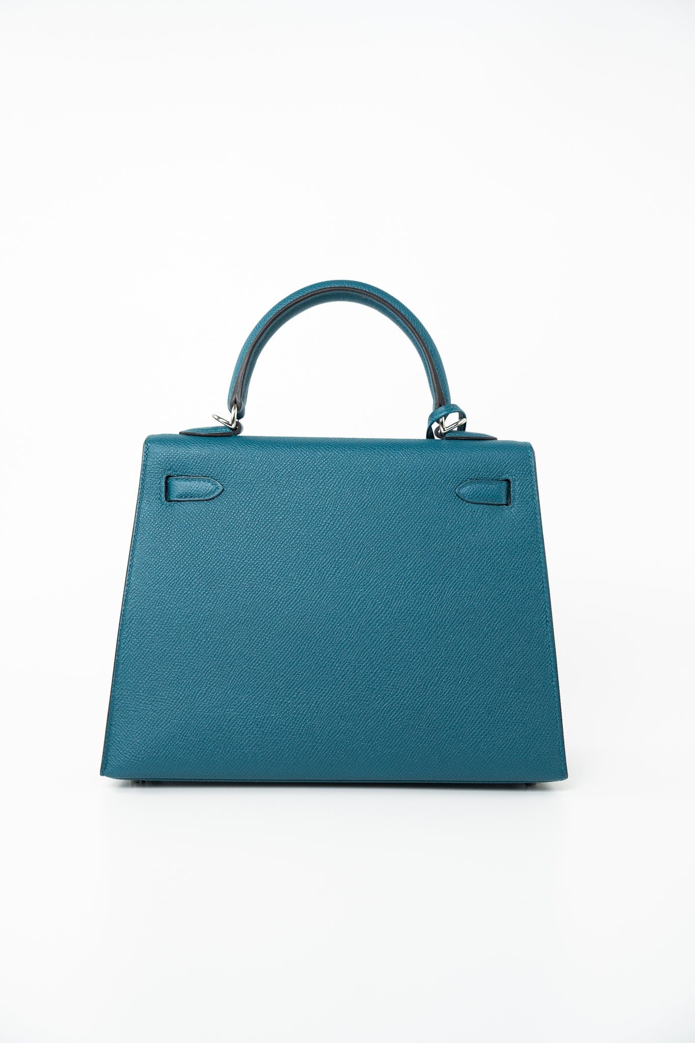 Kelly Sellier 25 Vert Bosphore Veau Epsom Palladium Plated