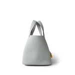 Hermes Handbag Blue Picotin Lock 18 Bleu Pale Taurillon Clemence Gold Plated - Redeluxe