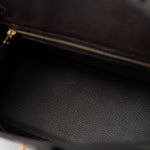 Hermes Handbag Brown Birkin 25 Ebène Veau Togo Leather Gold Plated Y Stamp - Redeluxe
