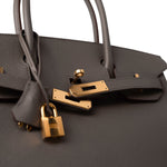 Hermes Handbag Brown Birkin 30 Etain (Greige) Veau Epsom Leather Gold Plated Hardware A Stamp - Redeluxe