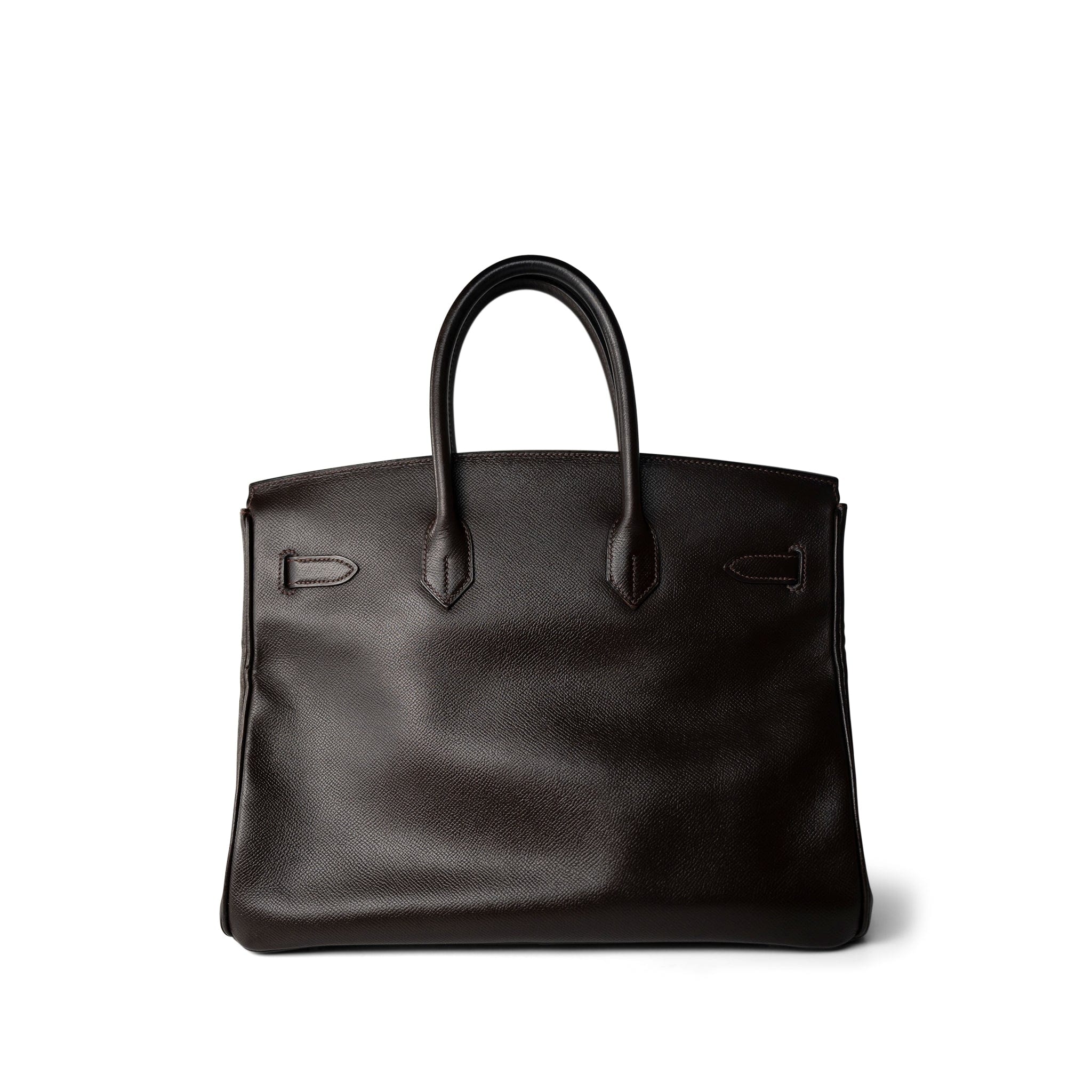 Hermes Handbag Brown Birkin 35 Chocolat Epsom Gold Plated [C] Stamp - Redeluxe