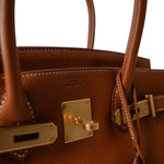 Hermes Handbag Brown / Birkin Birkin 30 Fauve Barenia Gold Plated Hardware C Stamp - Redeluxe