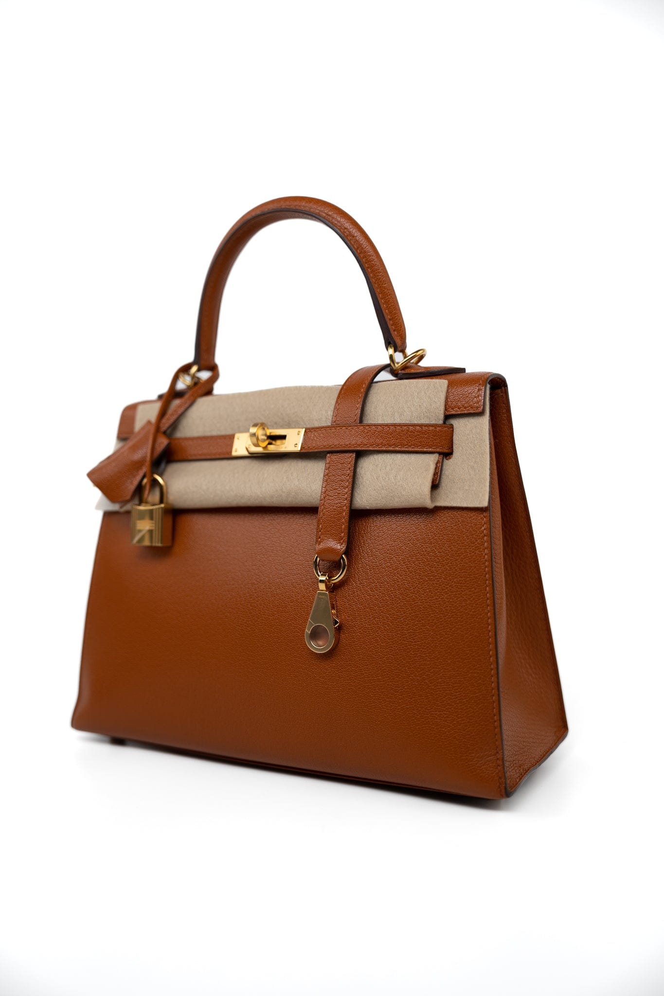 Kelly 25 Pain d'Epice Chèvre Mysore Goatskin Gold Plated Hardware