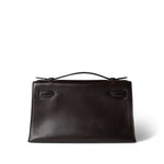 Hermes Handbag Brown / Kelly Kelly Pochette Ebene (Brown) Swift Leather Gold Plated Hardware H Square Stamp - Redeluxe