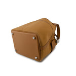 Hermes Handbag Brown Picotin Lock 18 Sesame Cargo Palladium Plated B Stamp - Redeluxe
