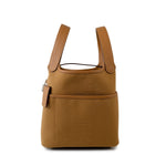 Hermes Handbag Brown Picotin Lock 18 Sesame Cargo Palladium Plated B Stamp - Redeluxe