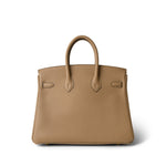 Hermes Handbag Chai Birkin 25 Chai Togo Gold Plated U Stamp - Redeluxe