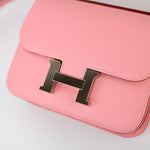 Hermes Handbag Constance 18 Rose Confetti Epsom Leather - Redeluxe