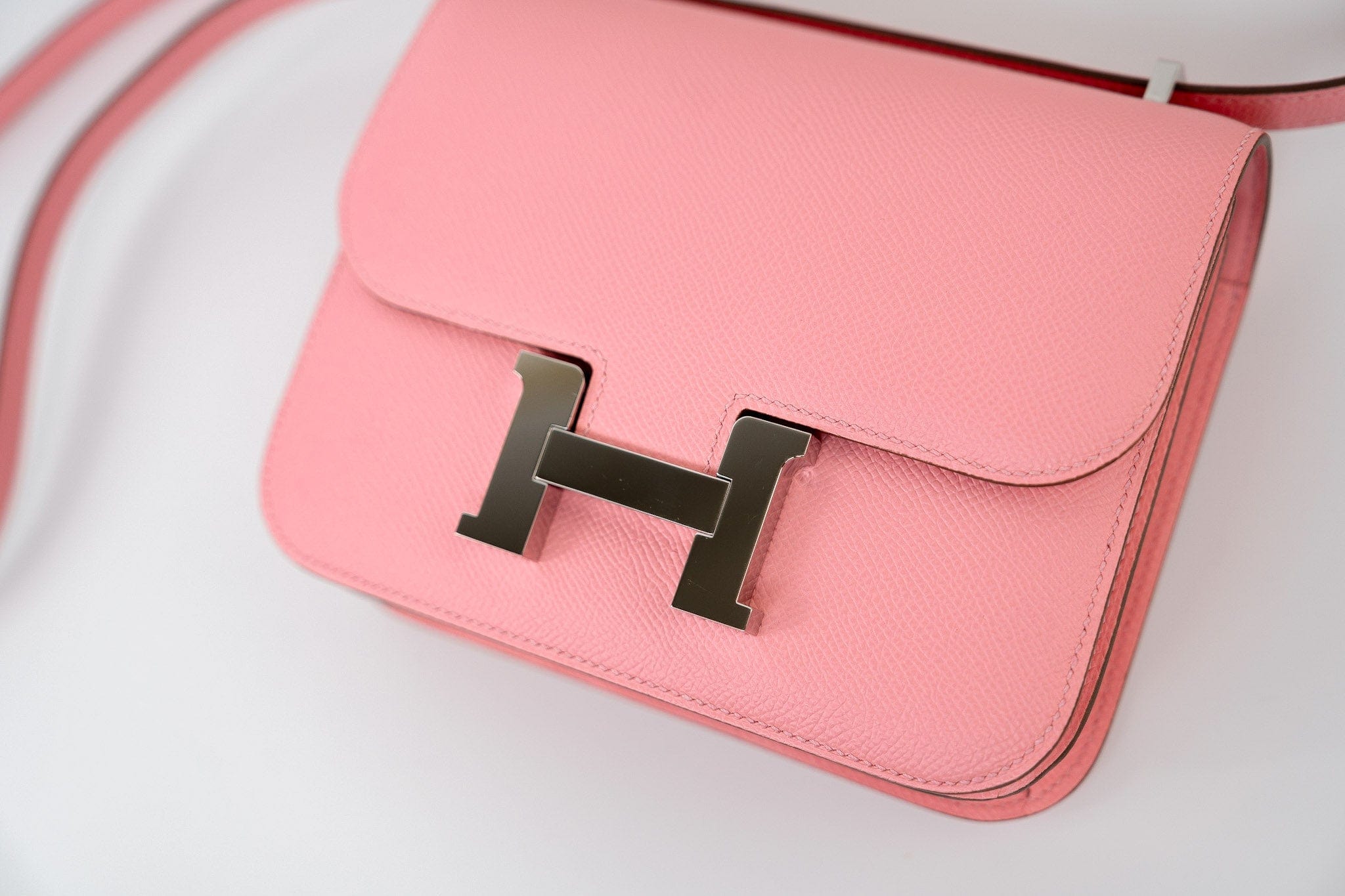 Hermes Handbag Constance 18 Rose Confetti Epsom Leather - Redeluxe