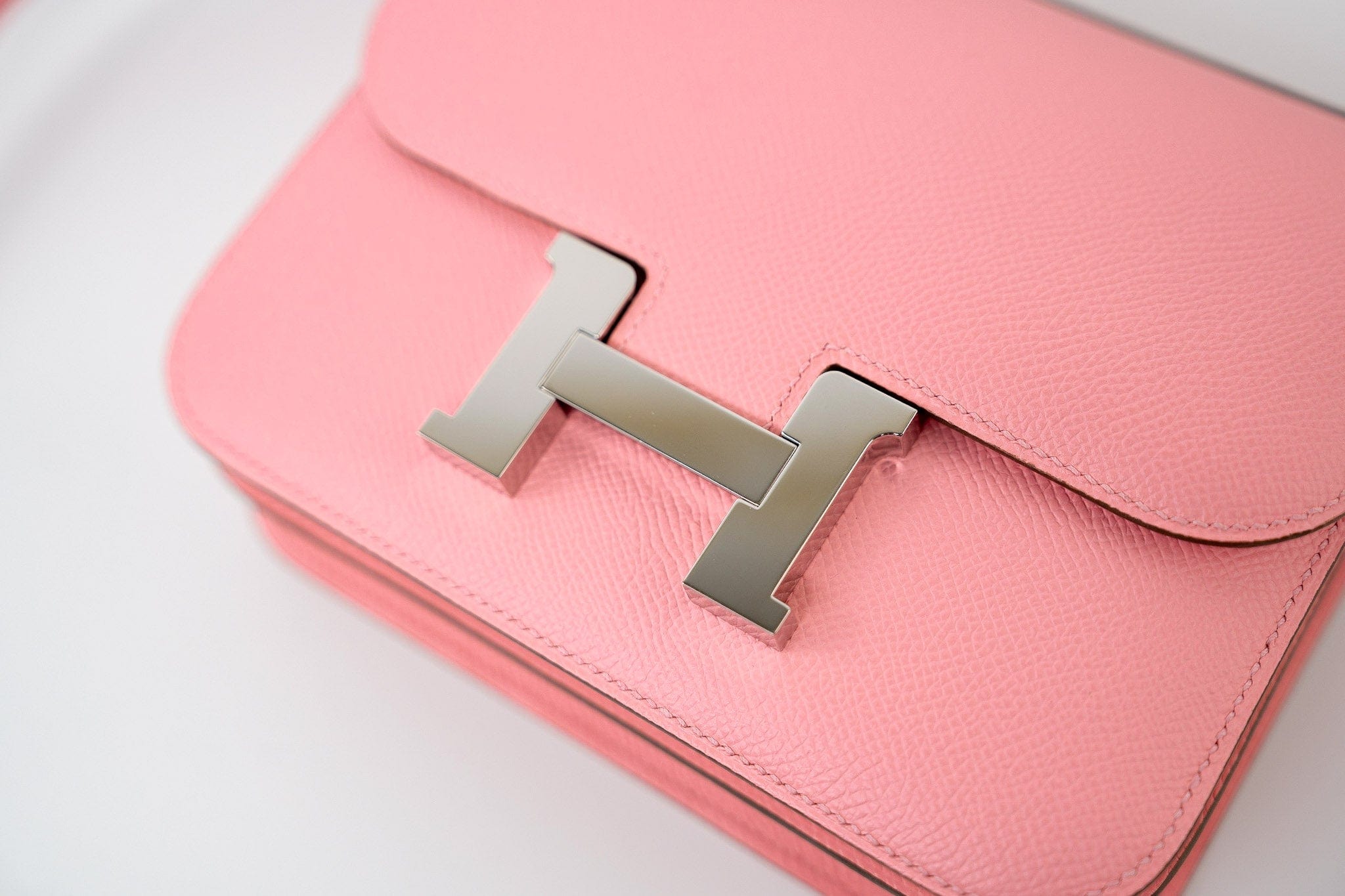 Hermes Handbag Constance 18 Rose Confetti Epsom Leather - Redeluxe