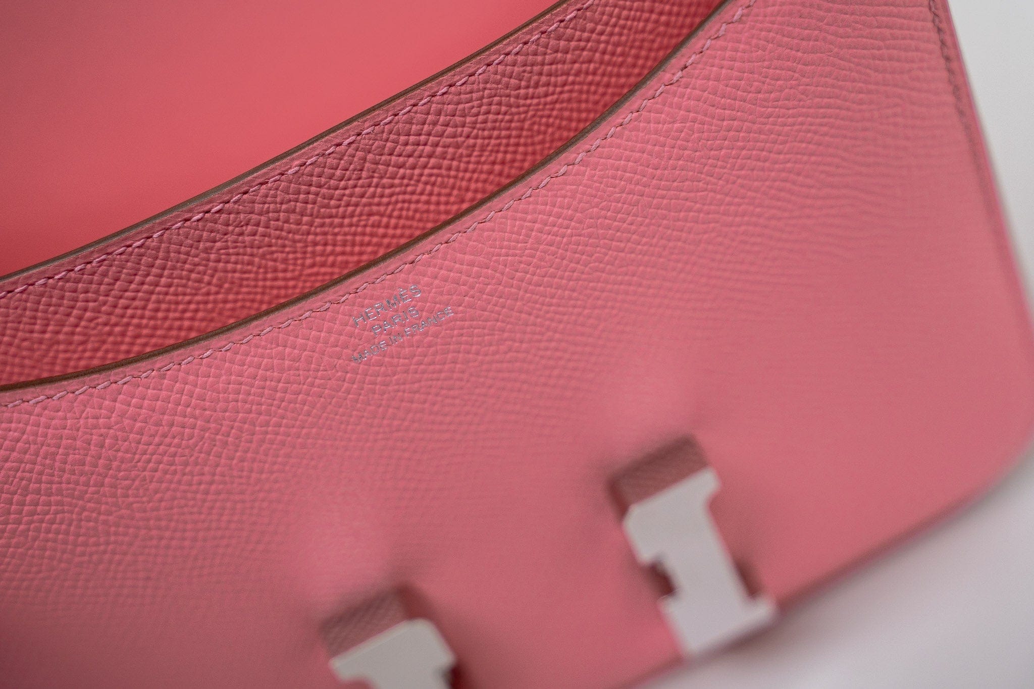 Hermes Handbag Constance 18 Rose Confetti Epsom Leather - Redeluxe