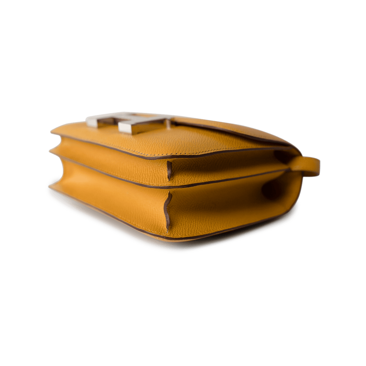Hermes Handbag Constance / Yellow Hermes Constance 18 Jaune Ambre (Amber Yellow) Palladium Plated Hardware C Stamp - Redeluxe