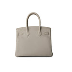 Hermes Handbag Cream Birkin 30 Beton Veau Togo Leather Gold Plated U Stamp 2022 - Redeluxe