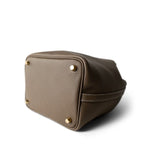 Hermes Handbag Etoupe Picotin Lock 18 Etoupe Taurillon Clemence Gold Plated U Stamp - Redeluxe