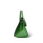 Hermes Handbag Green Birkin 25 Sellier Vert Yucca Epsom Gold Plated B Stamp - Redeluxe