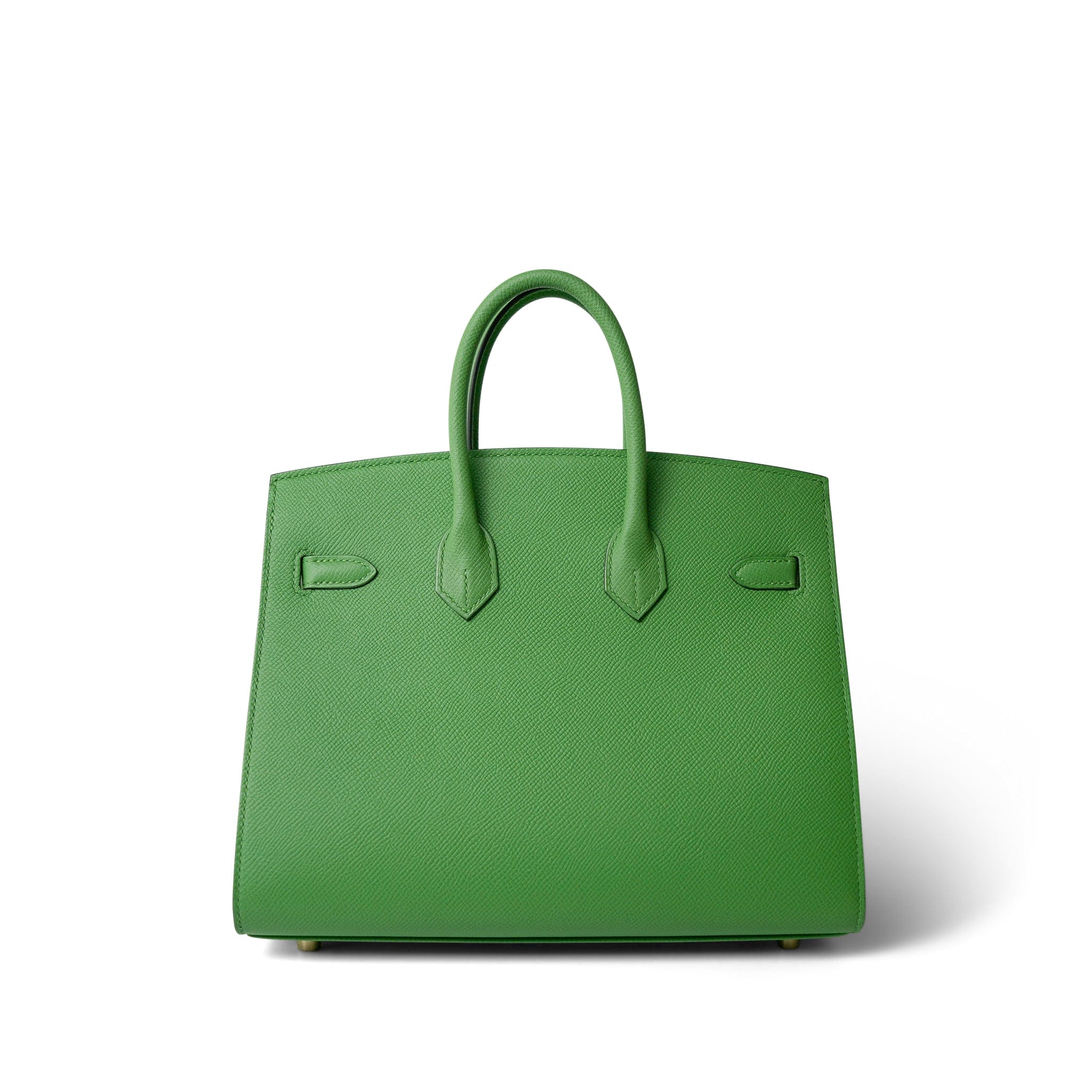 Hermes Handbag Green Birkin 25 Sellier Vert Yucca Epsom Gold Plated B Stamp - Redeluxe