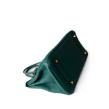 Hermes Handbag Green Birkin 30 Malachite Togo Gold Plated C Stamp - Redeluxe