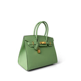 Hermes Handbag Green Birkin Sellier 30 Vert Criquet Epsom Gold Plated Y Stamp - Redeluxe