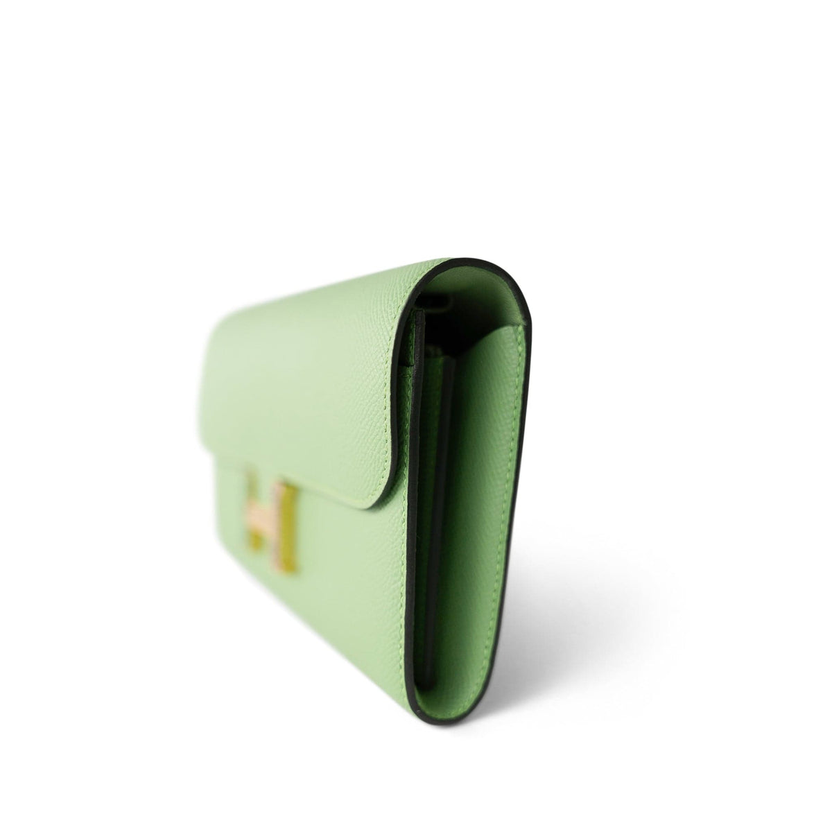 Hermes Handbag Green Constance Wallet To Go Vert Criquet Epsom Z Stamp - Redeluxe