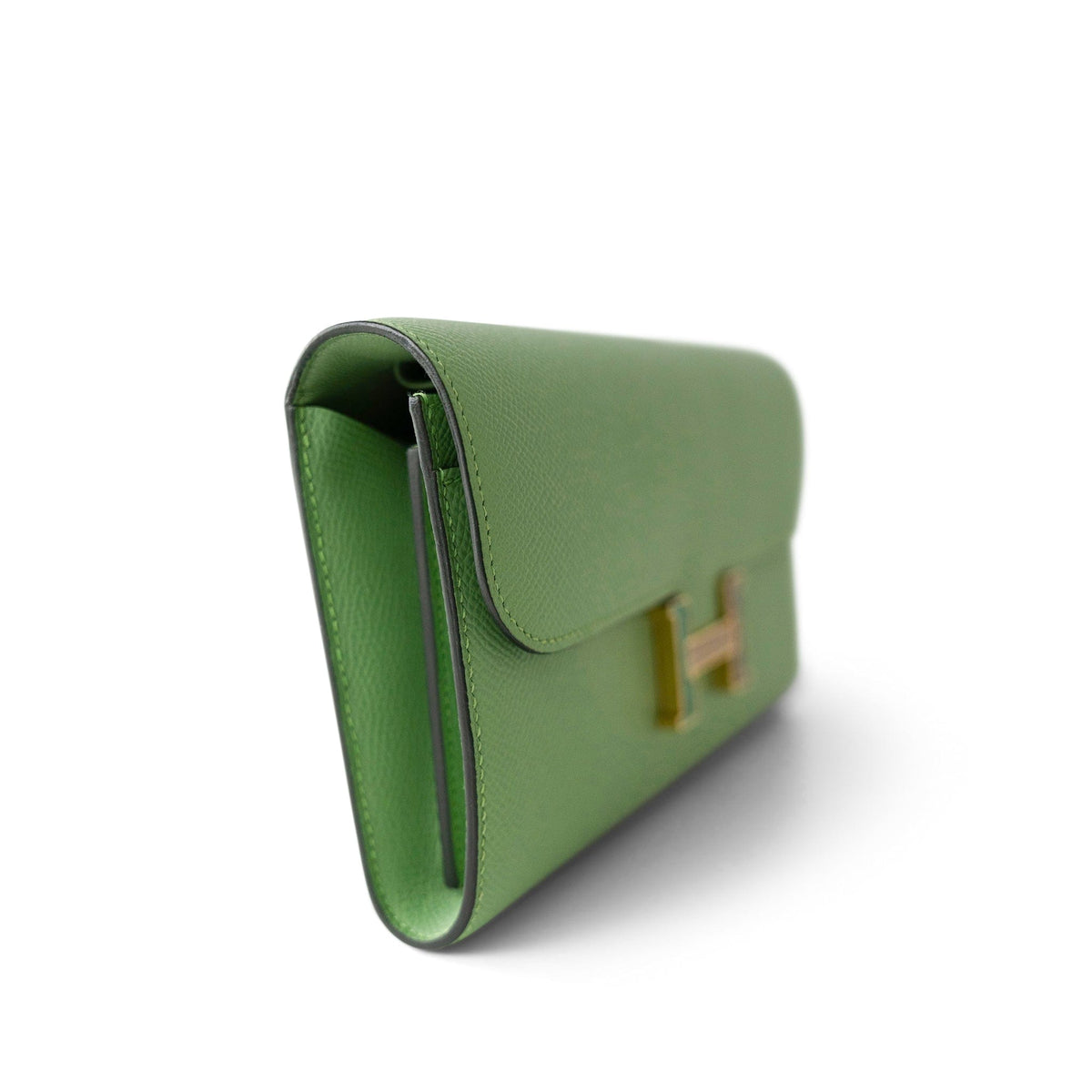 Hermes Handbag Green Constance Wallet To Go Vert Criquet Epsom Z Stamp - Redeluxe