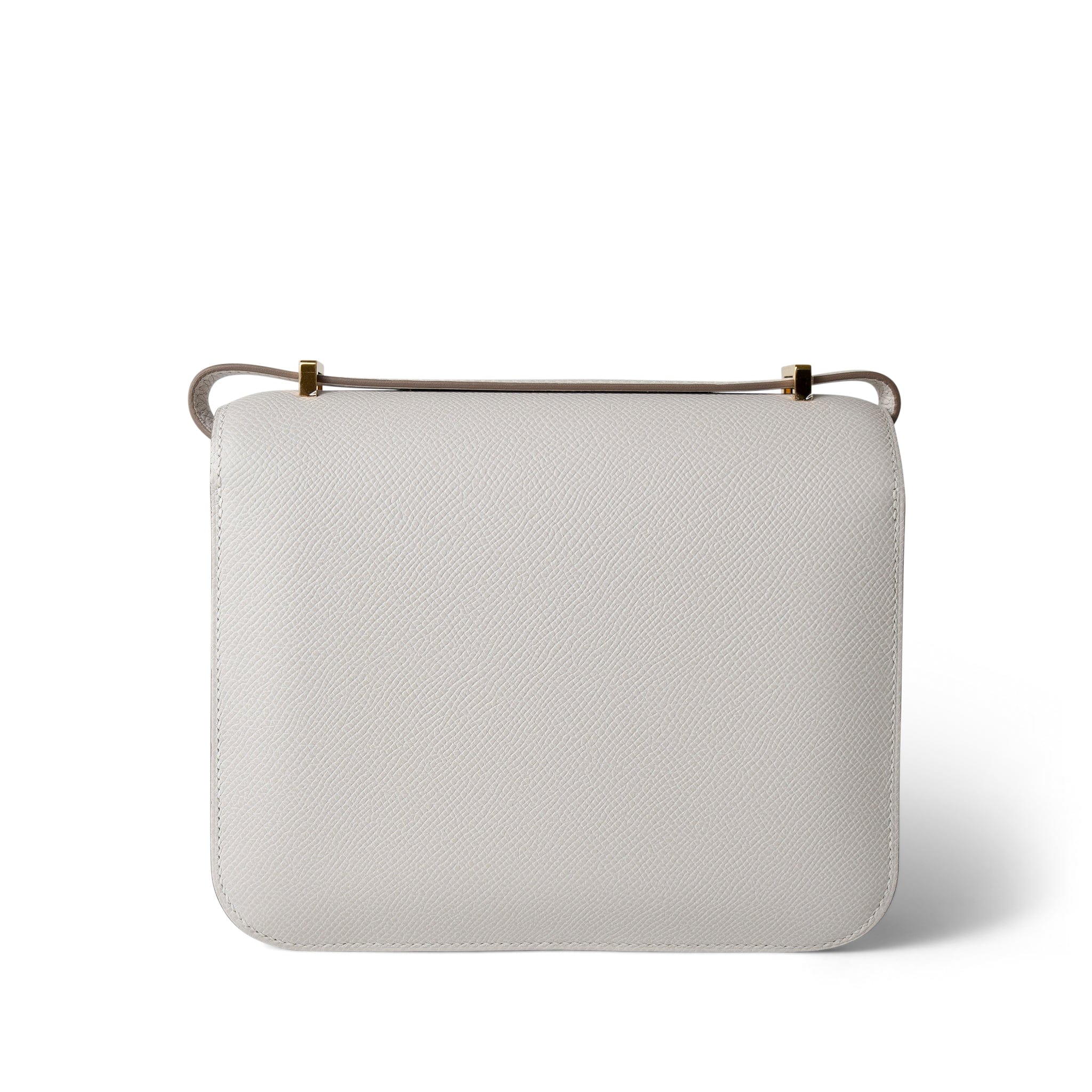 Hermes Handbag Grey Constance 18 Gris Pale Epsom Gold Hardware B Stamp - Redeluxe