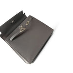 Hermes Handbag Grey Kelly Sellier 25 Gris Meyer Epsom Palladium Plated U Stamp - Redeluxe