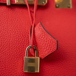 Hermes Handbag Hermes Birkin 30 Rouge de Coeur Togo D Stamp - Redeluxe