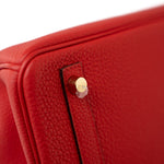 Hermes Handbag Hermes Birkin 30 Rouge de Coeur Togo D Stamp - Redeluxe