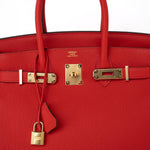 Hermes Handbag Hermes Birkin 30 Rouge de Coeur Togo D Stamp - Redeluxe