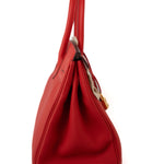 Hermes Handbag Hermes Birkin 30 Rouge de Coeur Togo D Stamp - Redeluxe