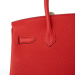 Hermes Handbag Hermes Birkin 30 Rouge de Coeur Togo D Stamp - Redeluxe