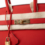 Hermes Handbag Hermes Birkin 30 Rouge de Coeur Togo D Stamp - Redeluxe