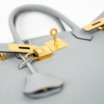Hermes Handbag Hermes Birkin 30 Togo Blue Glacier Gold Plated - Redeluxe