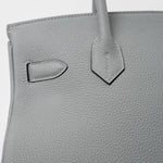 Hermes Handbag Hermes Birkin 30 Togo Blue Glacier Gold Plated - Redeluxe