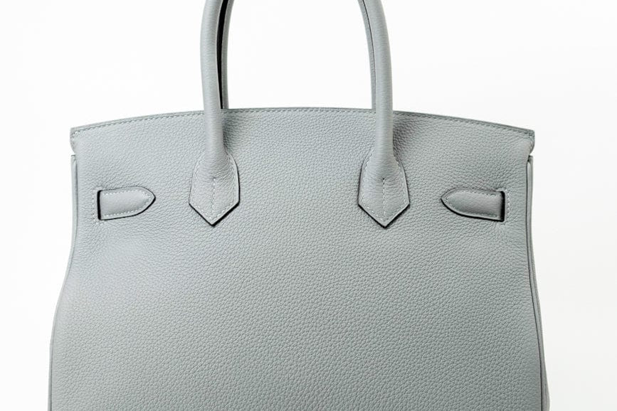 Hermes Handbag Hermes Birkin 30 Togo Blue Glacier Gold Plated - Redeluxe