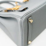 Hermes Handbag Hermes Birkin 30 Togo Blue Glacier Gold Plated - Redeluxe