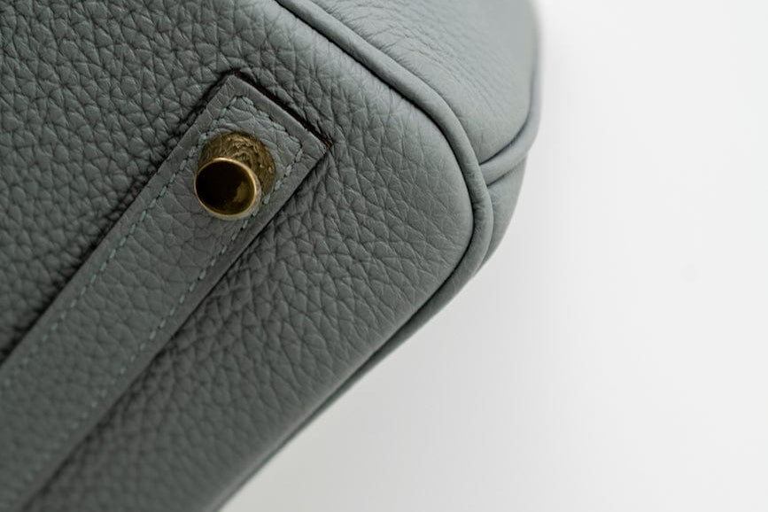 Hermes Handbag Hermes Birkin 30 Togo Blue Glacier Gold Plated - Redeluxe