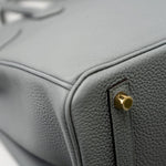 Hermes Handbag Hermes Birkin 30 Togo Blue Glacier Gold Plated - Redeluxe