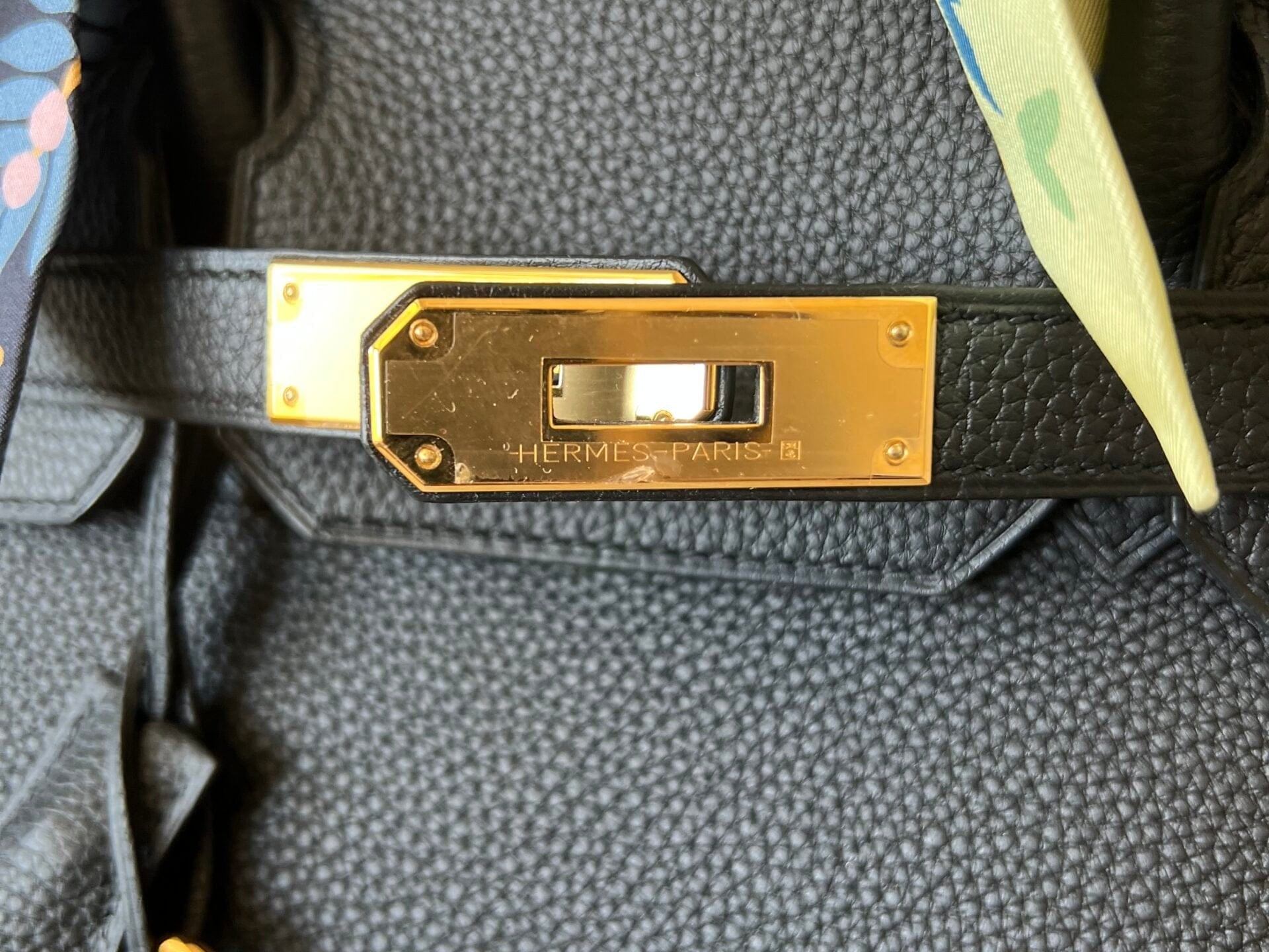 Hermes Handbag Hermes Birkin 30 Veau Togo Leather Black Gold Plated 2022 U - Redeluxe